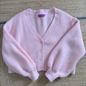 Edikted Pink Sweater Cardigan Small